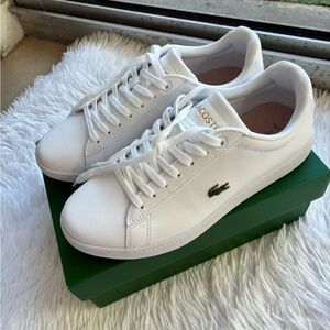 Lacoste Men's White Leather Sneakers